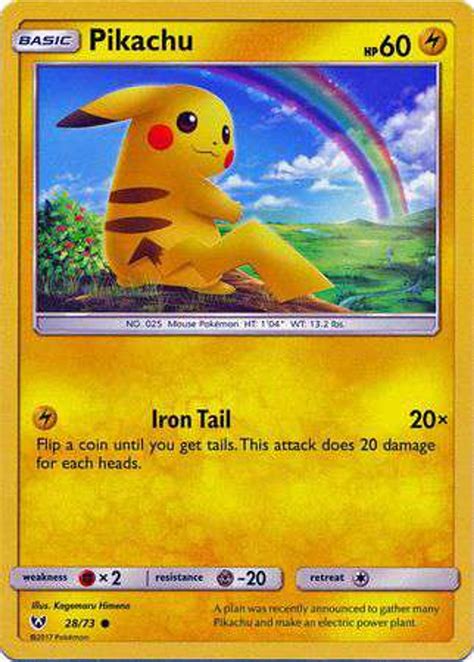 Pokemon Trading Card Game Shining Legends Single Card Common Pikachu 28