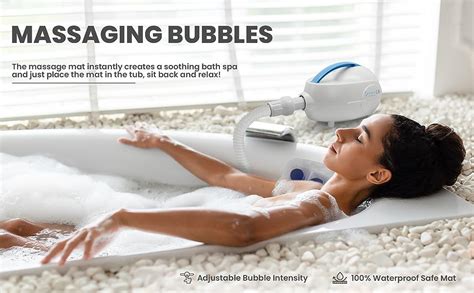 Serenelife Electric Bathtub Bubble Massage Mat Waterproof Tub Massaging Spa Full