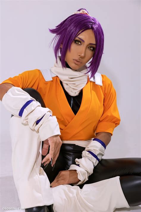 Nonsummerjack Yoruichi Shihōin Bleach naked cosplay asian 201