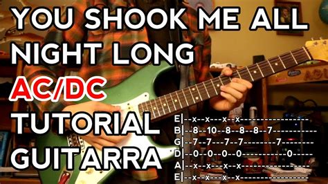 You Shook Me All Night Long Acdc Tutorial Guitarra Como Tocar