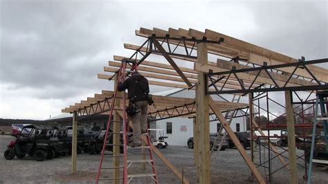 Steel Trusses Monitor Style Barn W Lean To Steel Trusses Youtube