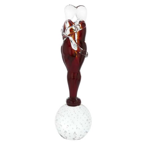 Glassofvenice Murano Glass Large Lovers Statue Red Etsy Uk