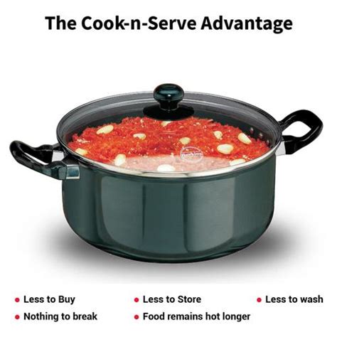 Buy Hawkins Futura Hard Anodised Cook N Serve Stewpot With Glass Lid