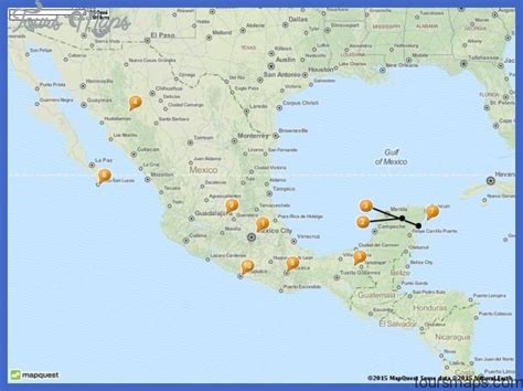 Mexico Map Tourist Attractions Toursmaps Com