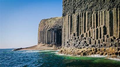 Cliff Rock Scotland Sea Landscape Island Pillar