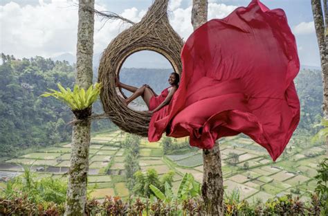 Private Vip Flying Dress Photoshoot Swing Birds Nest And Rice Terrace Denpasar City Benoa