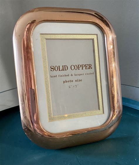 Copper Picture Frame 5x7 Photo Solid Copper By Astraantiques On