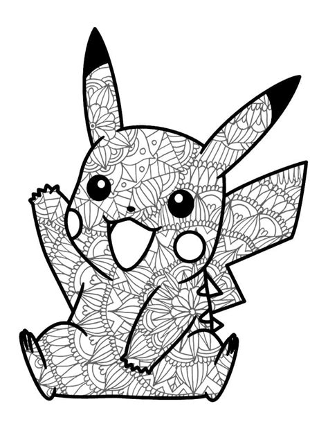 Dibujos De Pikachu Mandala Imprimible Gratis Para Colorear Para