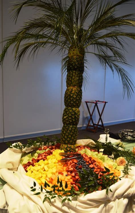 Pineapple Palm Tree Fresh Fruit Display Appetizer Fruit Display