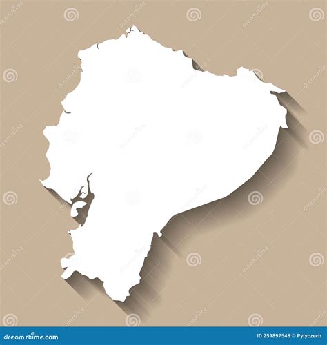 Silueta De Mapa De País Vector Ecuador Ilustración Del Vector Ilustración De Contorno Quito