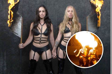 Fire Breathing Babes Scorching Hot Act Sees Scantily Clad Babes