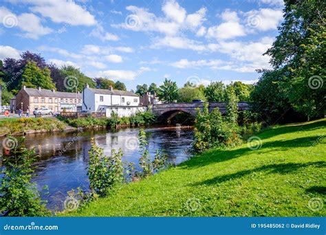 The River Eden In Summer At Appleby Cumbria England Editorial