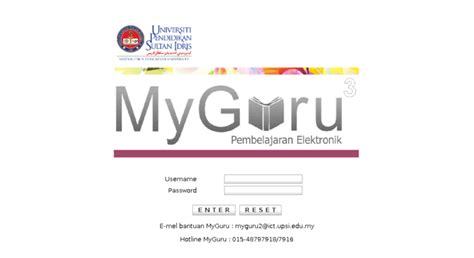 Any enquiries / complain please contact us: Access myguru3.upsi.edu.my. MyGuru 3 Login Page