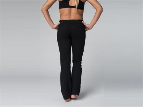 Pantalon De Yoga Chic Coton Bio Et Lycra Noir Fin De Serie