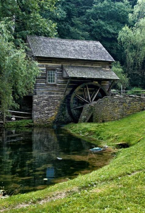 Beautiful Buildings Beautiful Places Old Grist Mill Windmill Water