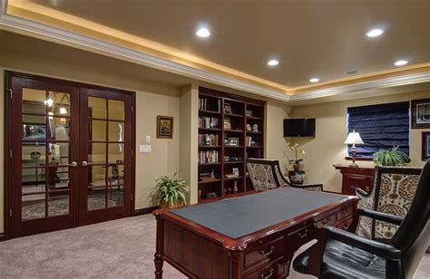 Awesome Basement Home Office Design Ideas Pictures House Plans