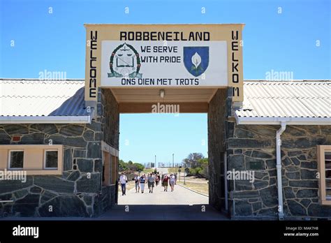 Entrance To The Prison On Robben Island Off Cape Town The Unesco