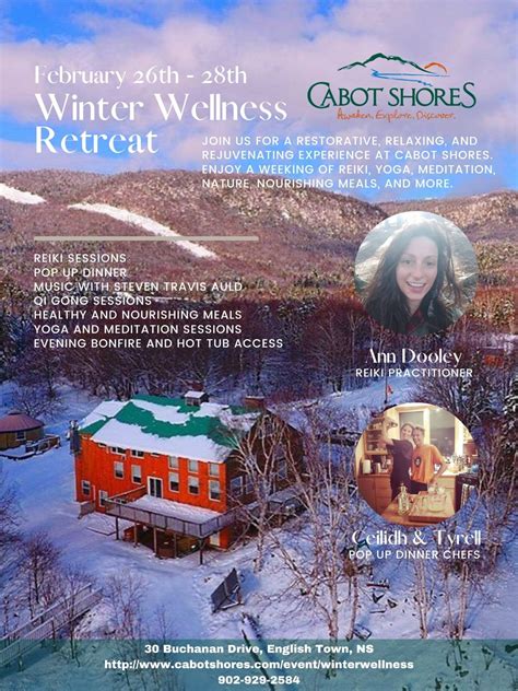Winter Wellness Retreat Flyer Cabot Shores