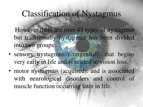 Ppt Nystagmus Powerpoint Presentation Free Download Id1852222