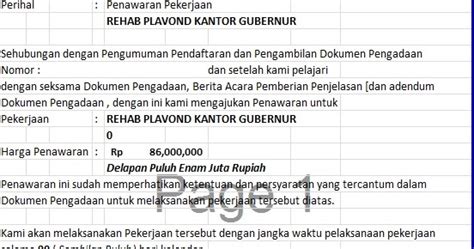 Jika anda merasa artikel ini menarik silahkan di sebarkan atau di bagikan medan, 14 november 2012 hal : Pengajuan Harga Borong Proyek - Guru Paud