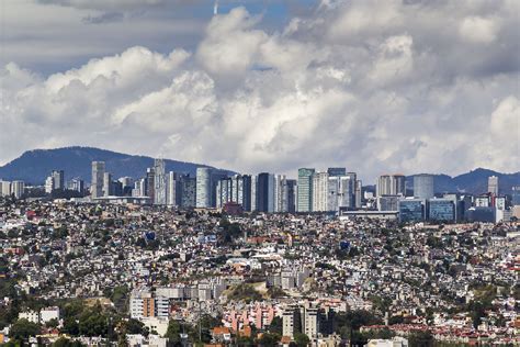 Aerial View Of Mexico City Santa Fe District