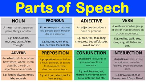 All Parts Of Speech Definitions And Examples Grammareer