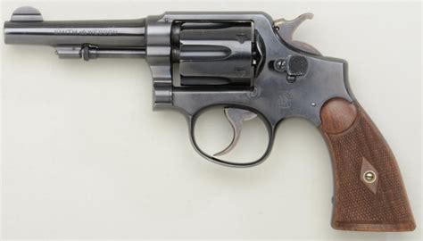 Smith And Wesson Military And Police 38 Special Cal Double Action Pre War Revolver With 4 Barrel