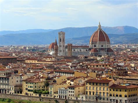 Florence In Italy With The Great Dome Of The Cathedral Stock Photo