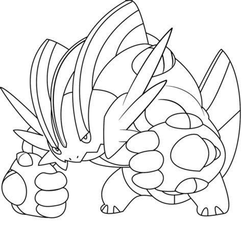 Paw patrol chase coloring page png 1623. Mega Swampert-pokemon värityskuva