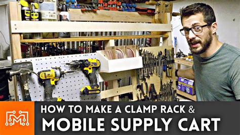 And this is exactly what happened with my clamps. Mobile Supply Cart/Clamp Rack! // Woodworking How To | I ...