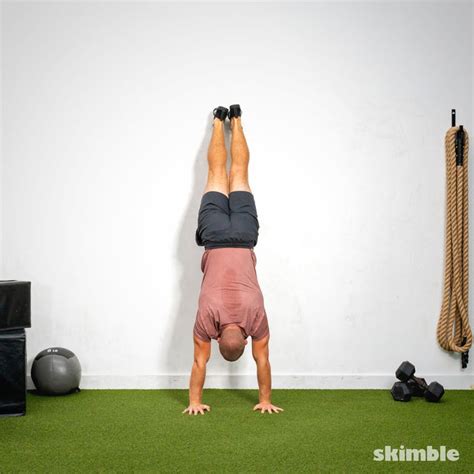 Inverted Wall Push Ups Exercise How To Workout Trainer By Skimble
