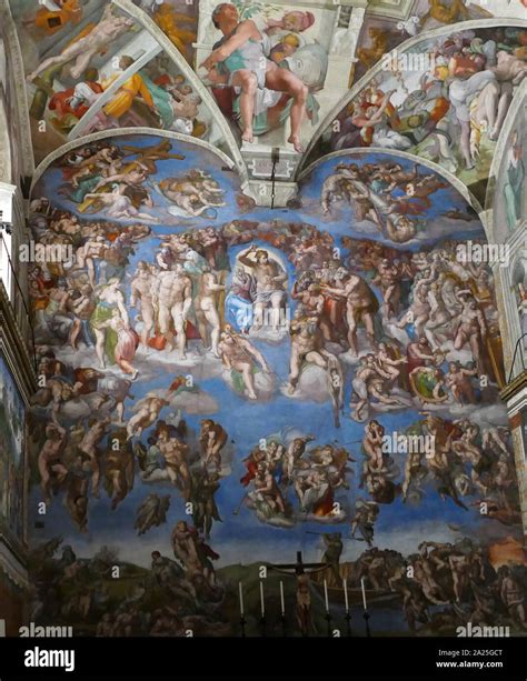 Painted Scenes From The Sistine Chapel By Michelangelo Michelangelo Di