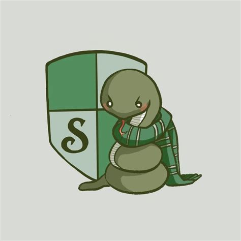 Chibi Slytherin An Art Print By Miss Chibi In 2021 Harry Potter