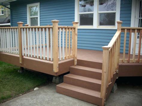There was almost nothing technically correct about this temporary railing though as an expedient. Simple Patio Stair Porch Rails Railing Exterior Handrail Front Designs Handrails ...