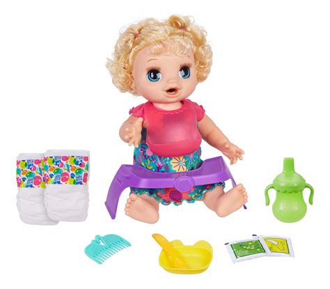 Muñeca Doll Baby Alive Bebe Come Feliz Habla Y Usa Pañales 80cosas