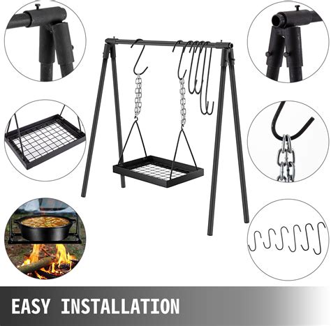 Vevor Swing Grill Campfire Cooking Stand Outdoor Picnic Cookware