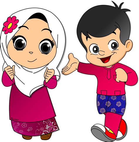 Gambar Animasi Bergerak Anak Muslim