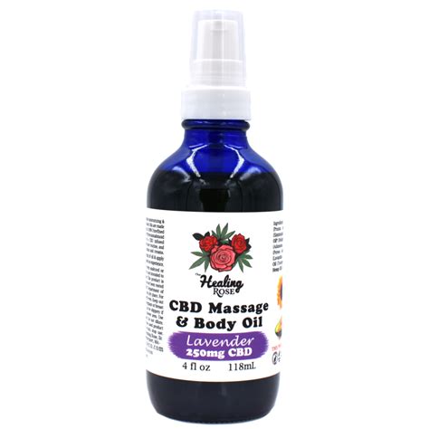 4oz Lavender Massage And Body Oil 250mg Cbd Battle Ground Natural Healing