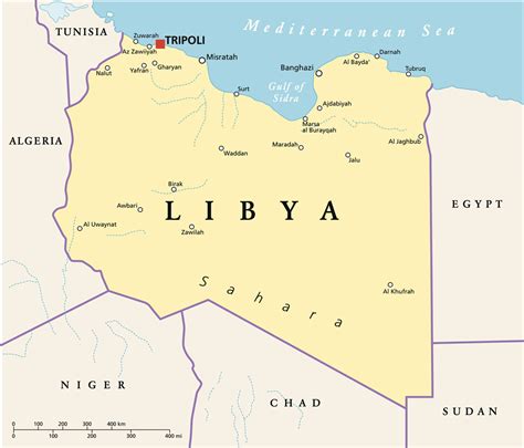 Libyen Karte