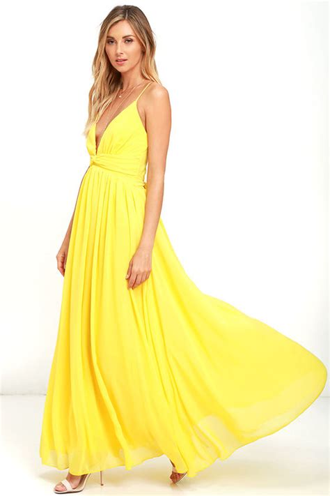 Lovely Yellow Dress Maxi Dress Bridesmaid Dress Formal Dress