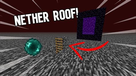 Easiest Way To Get Onto The Nether Roof In Minecraft Youtube