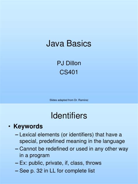 Java Basics Data Type Variable Computer Science Free 30 Day