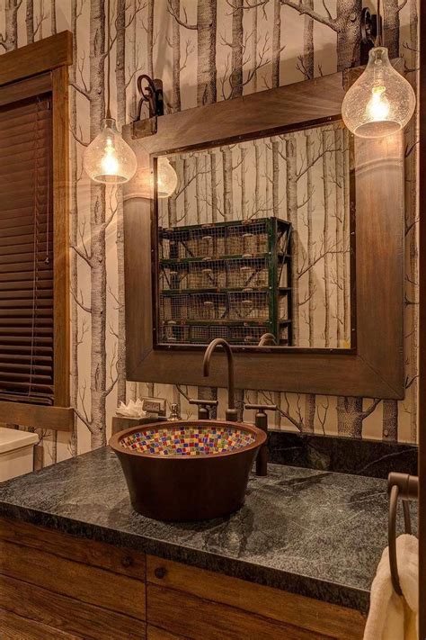 Handcrafted beer caddies & pet feeders. Beautiful rustic cabin bathroom! Love the walls! # ...