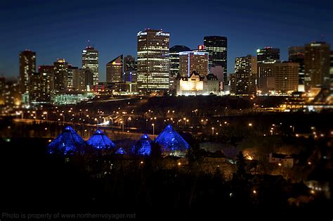 Edmonton Alberta Canada City Skyline Night Photography Photo By Lee