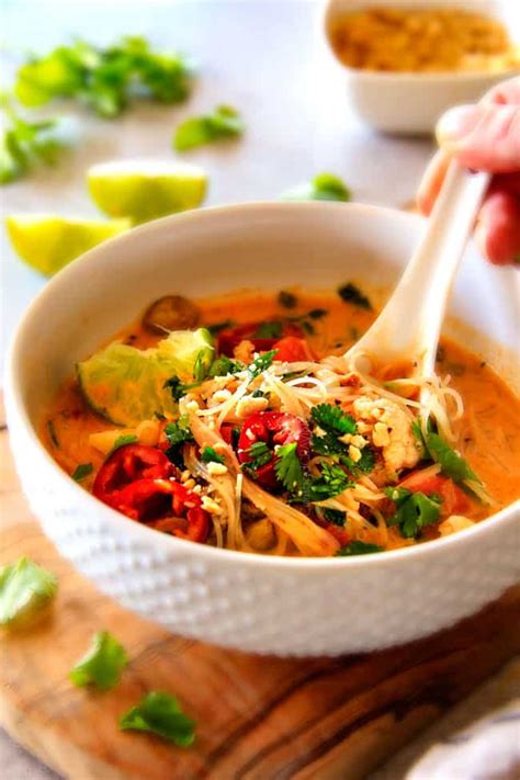 Easy One Pot Thai Chicken Noodle Soup Video