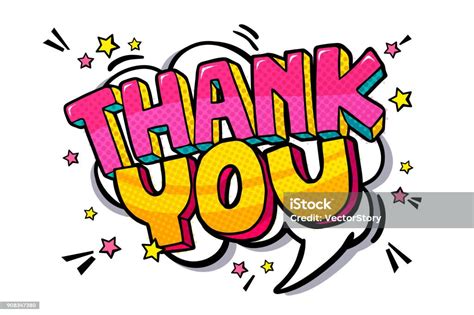 Thank You Word Bubble Stock Illustration Download Image Now Thank