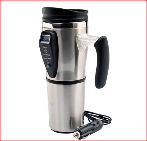 Puncia 12v electric heated travel coffee mug. 12V Digital HEATED STAINLESS Steel PROGRAMMABLE Mug -16 oz ...