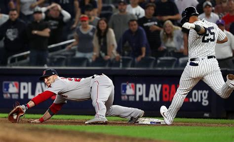 Mlb Playoffs 2018 New York Yankees 9th Inning Comeback Vs Boston Red