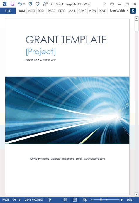 grant proposal template ms wordexcel templates forms