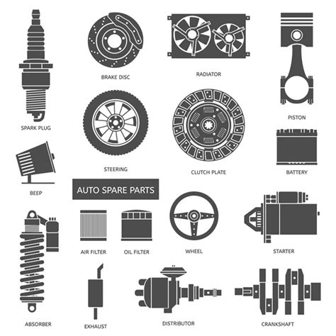 Auto Spare Parts Icons On Behance